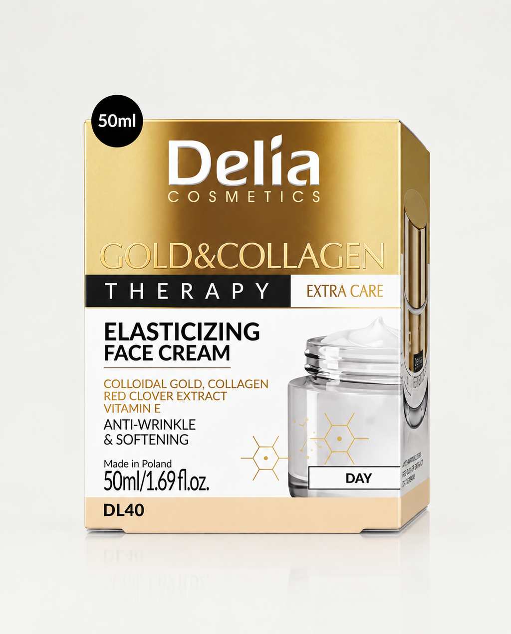 Delia Cosmetics - Gold & Collagen Therapy Extra Care Elasticizing Day Face Cream