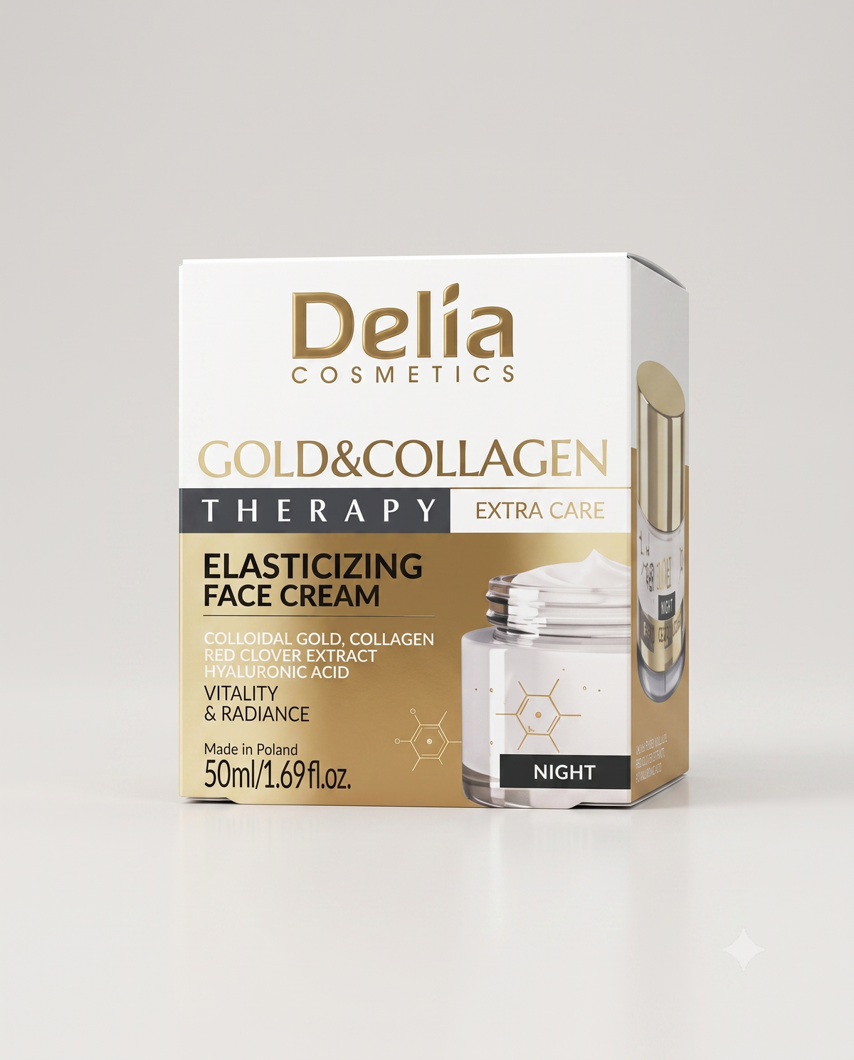 Delia Cosmetics - Gold & Collagen Therapy Extra Care Elasticizing Night Face Cream
