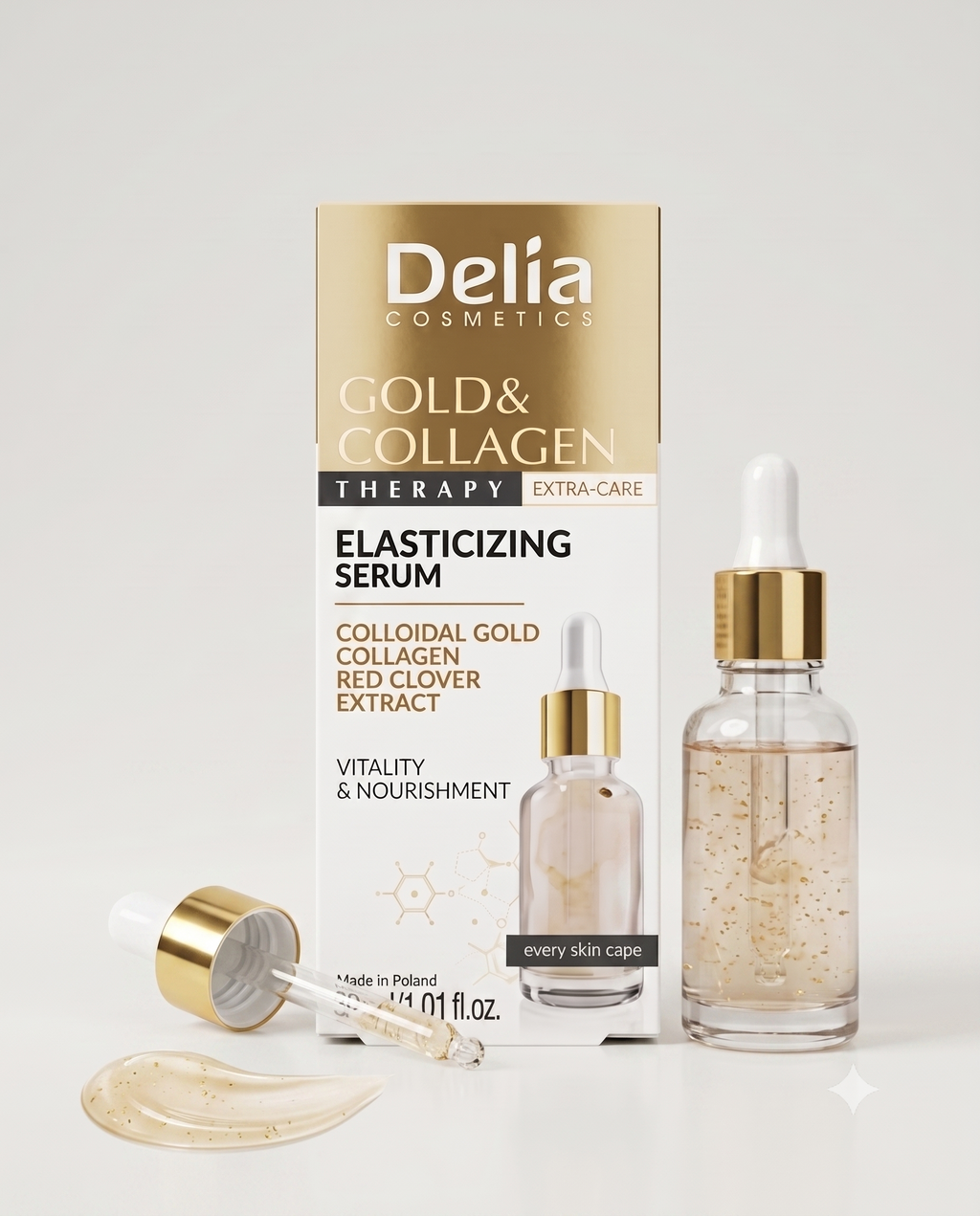 Delia Cosmetics - Gold & Collagen Therapy Extra-Care Elasticizing Serum