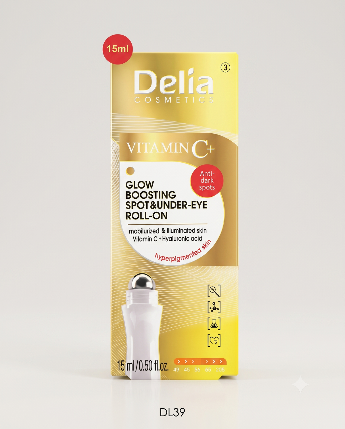 Delia Cosmetics - Vitamin C+ Glow Boosting Spot & Under-Eye Roll-On