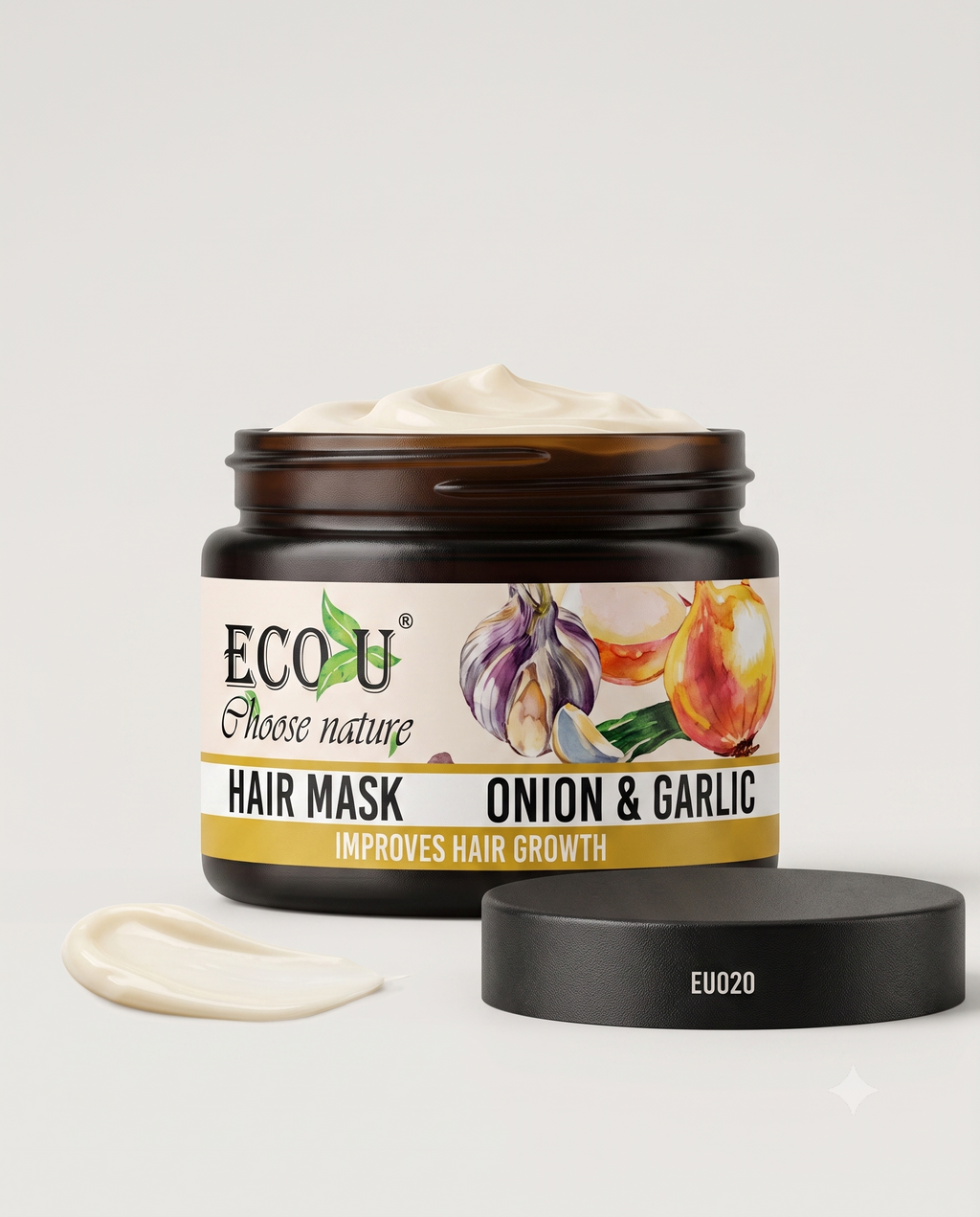 ECO U Choose Nature - HAIR MASK ONION & GARLIC (Improves Hair Growth)