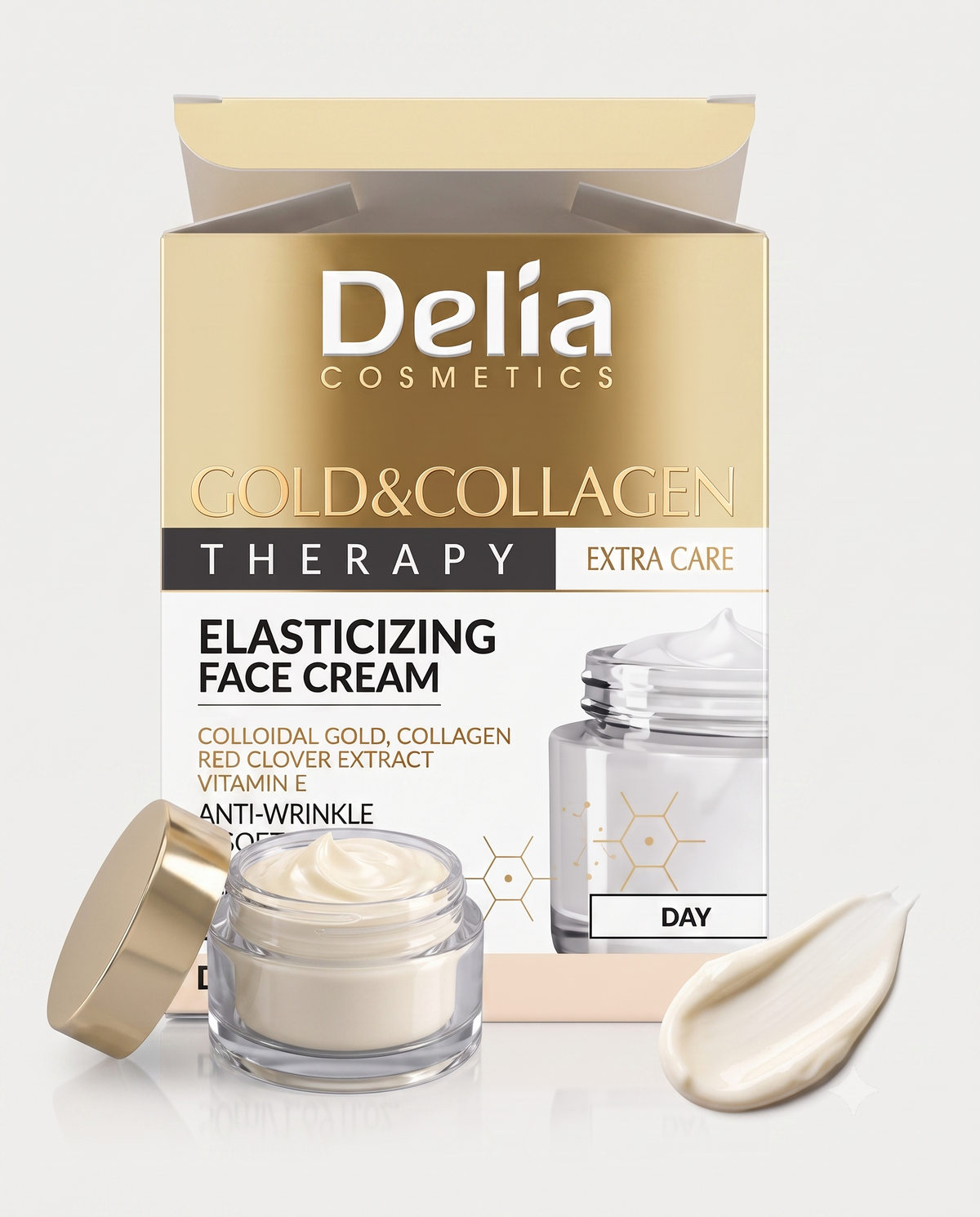 Delia Cosmetics - Gold & Collagen Therapy Extra Care Elasticizing Day Face Cream