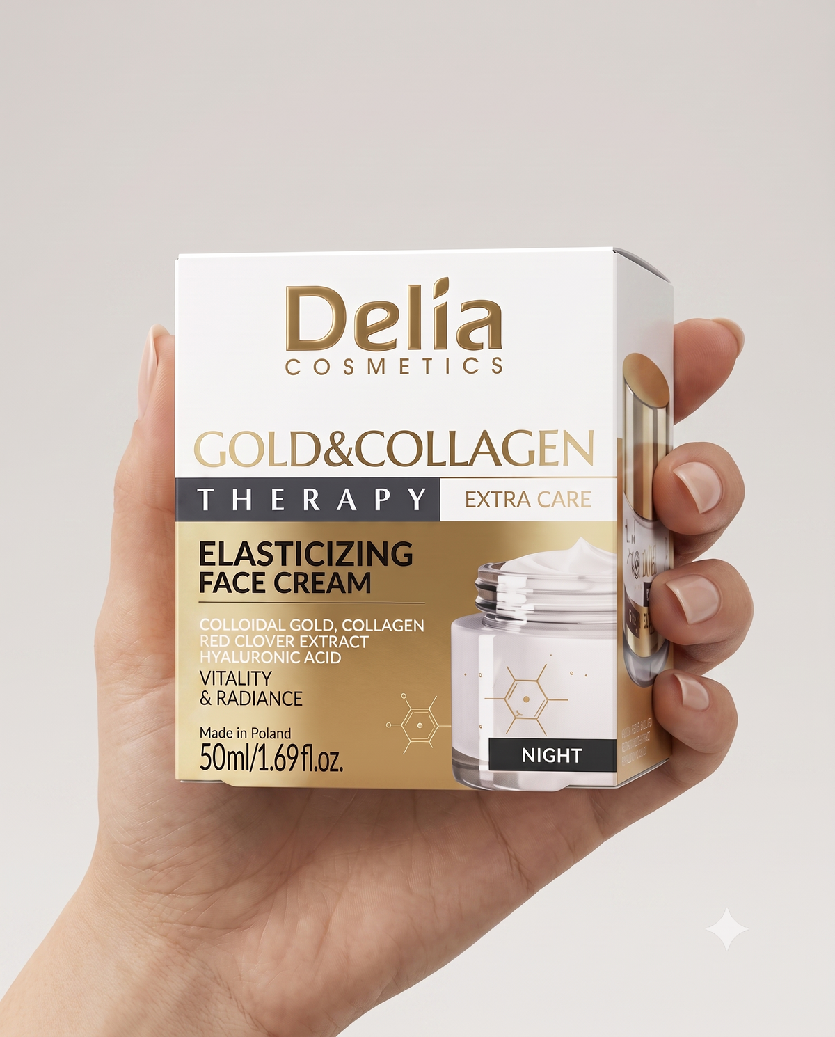 Delia Cosmetics - Gold & Collagen Therapy Extra Care Elasticizing Night Face Cream