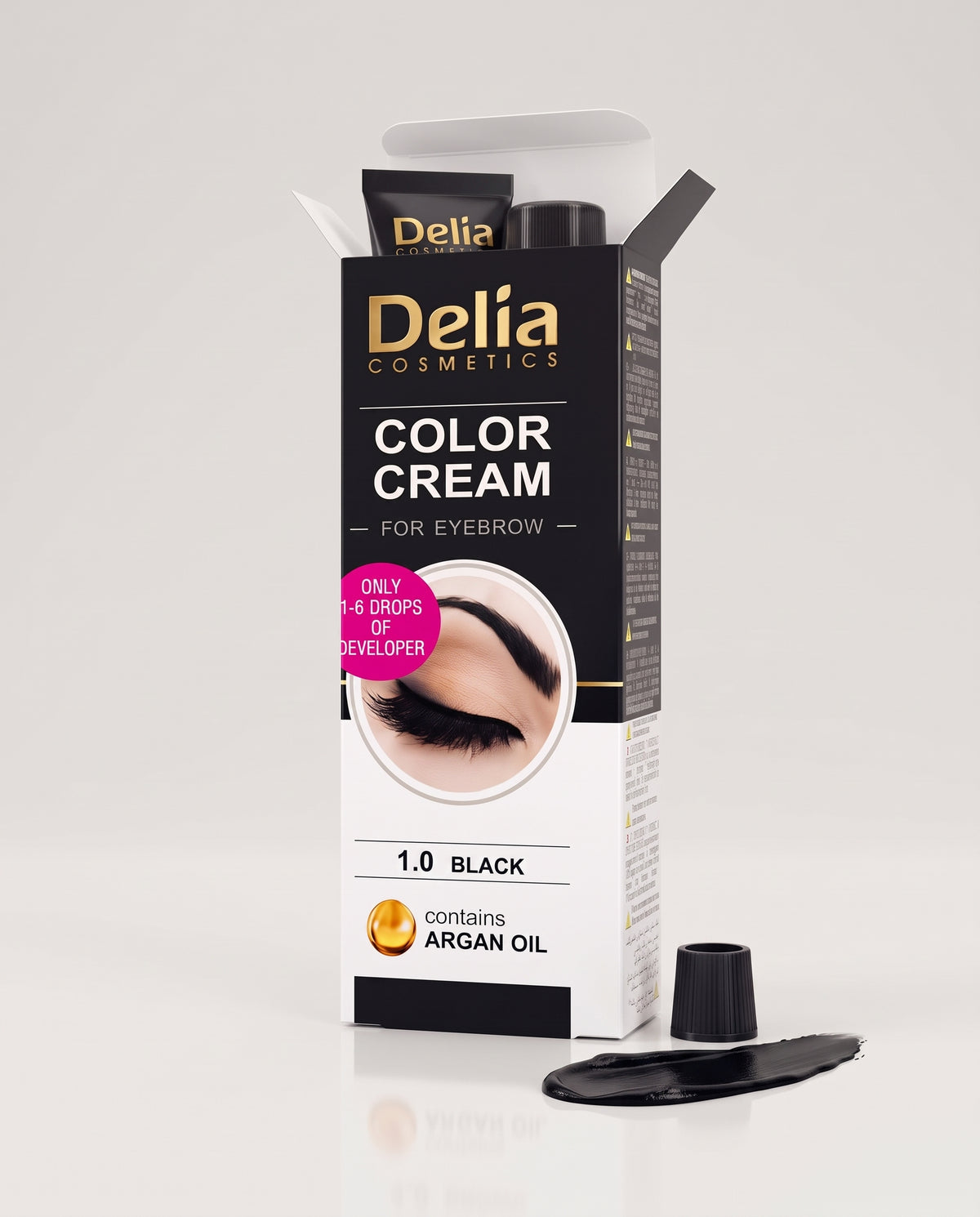 Delia Cosmetics - Color Cream for Eyebrow 4.0 Brown (contains Argan Oil)