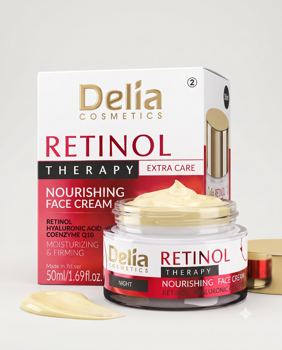 Delia Cosmetics - Retinol Therapy Extra Care Nourishing Night Face Cream