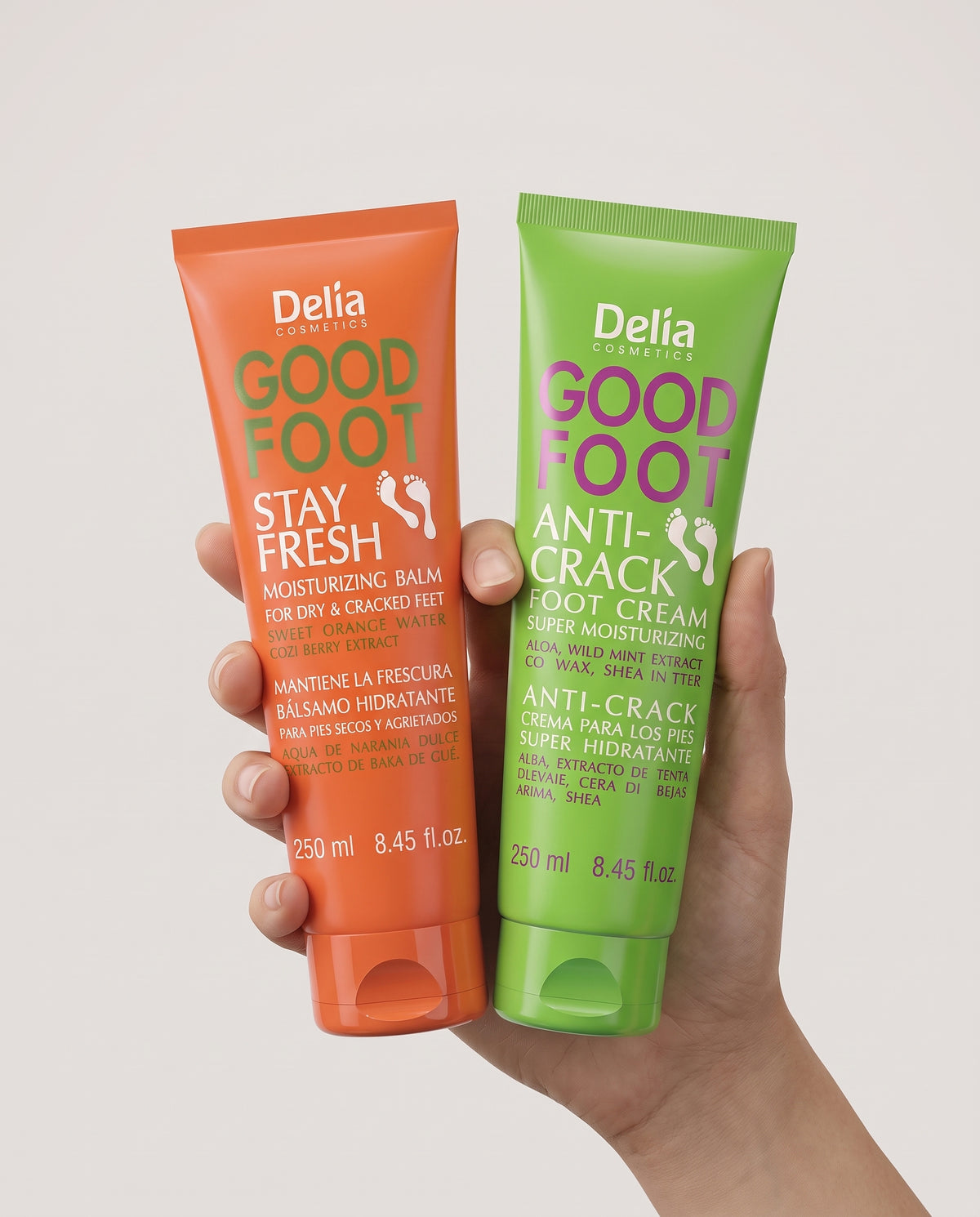 Delia Cosmetics - Good Foot Duo Soin des Pieds : Baume Hydratant Stay Fresh &amp; Crème Anti-Crevasses Anti-Crack