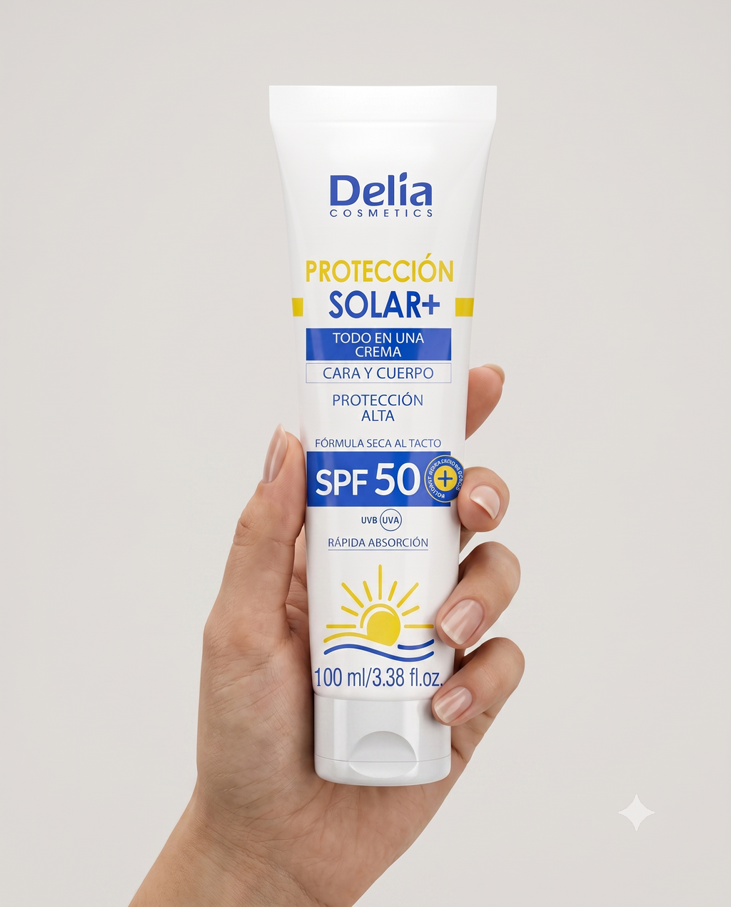 Delia Cosmetics - Protección Solar+ Crema Cara y Cuerpo SPF 50