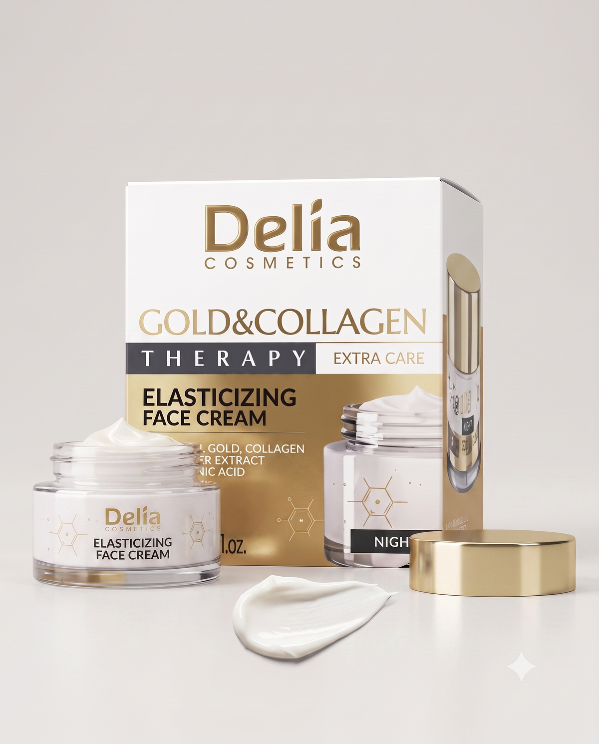 Delia Cosmetics - Gold & Collagen Therapy Extra Care Elasticizing Night Face Cream