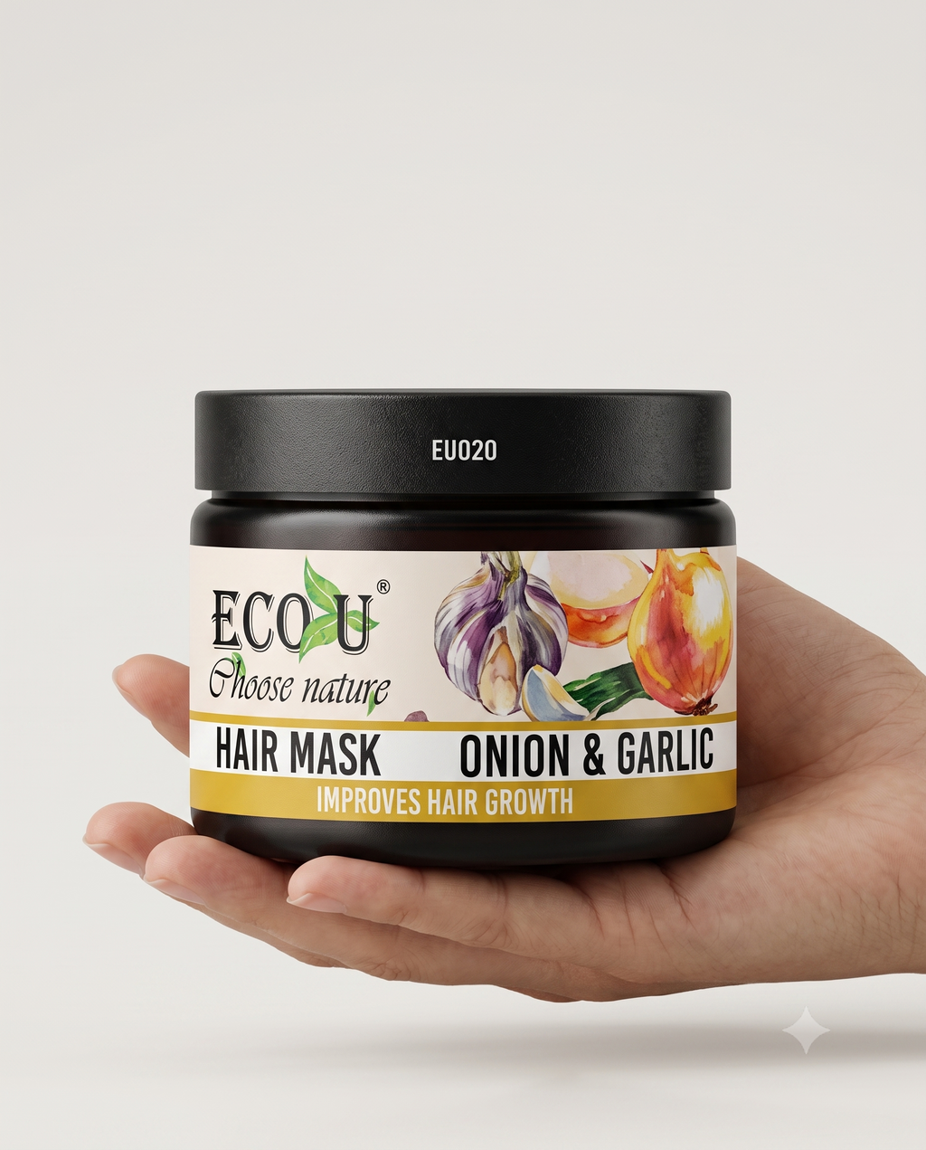 ECO U Choose Nature - HAIR MASK ONION & GARLIC (Improves Hair Growth)