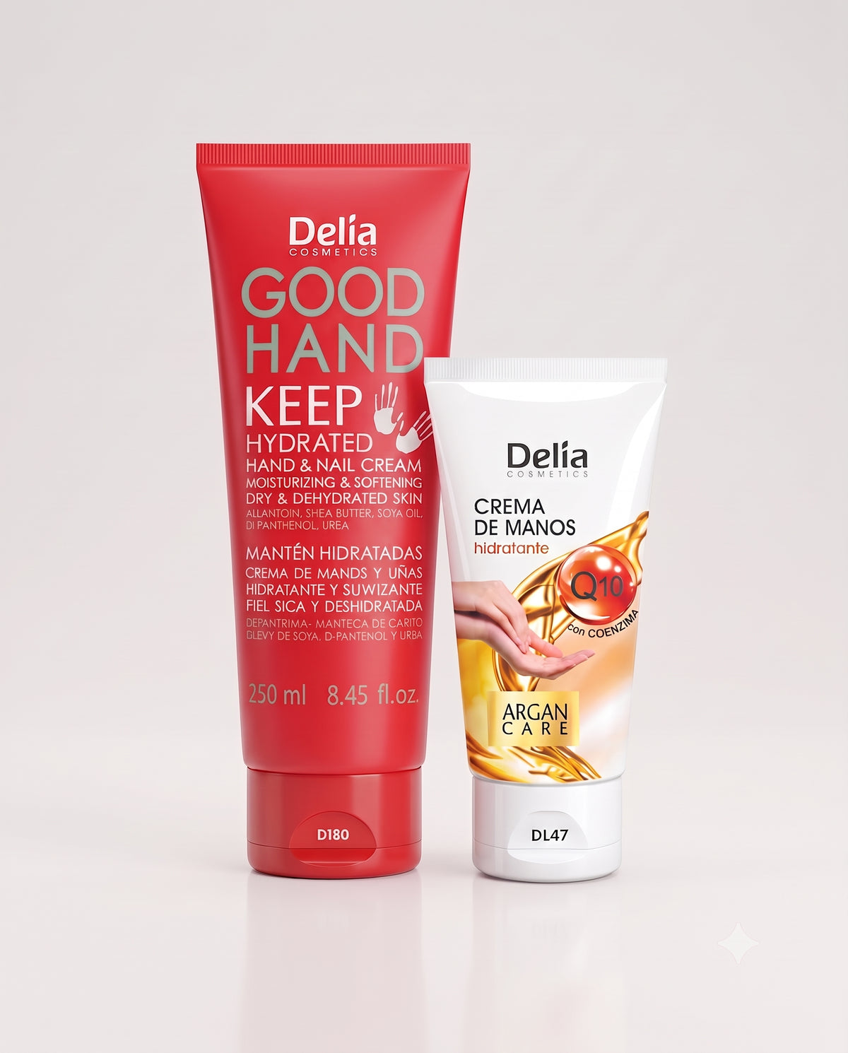 Delia Cosmetics - Duo Soin des Mains Good Hand Keep Hydrated (D180) &amp; Argan Care Q10 (DL47)