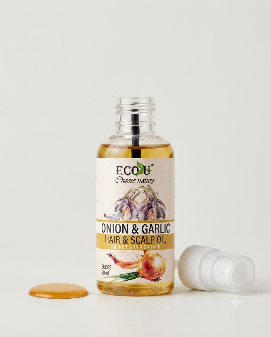 ECO U Choose Nature - ONION & GARLIC HAIR & SCALP OIL (Improves Hair Growth)