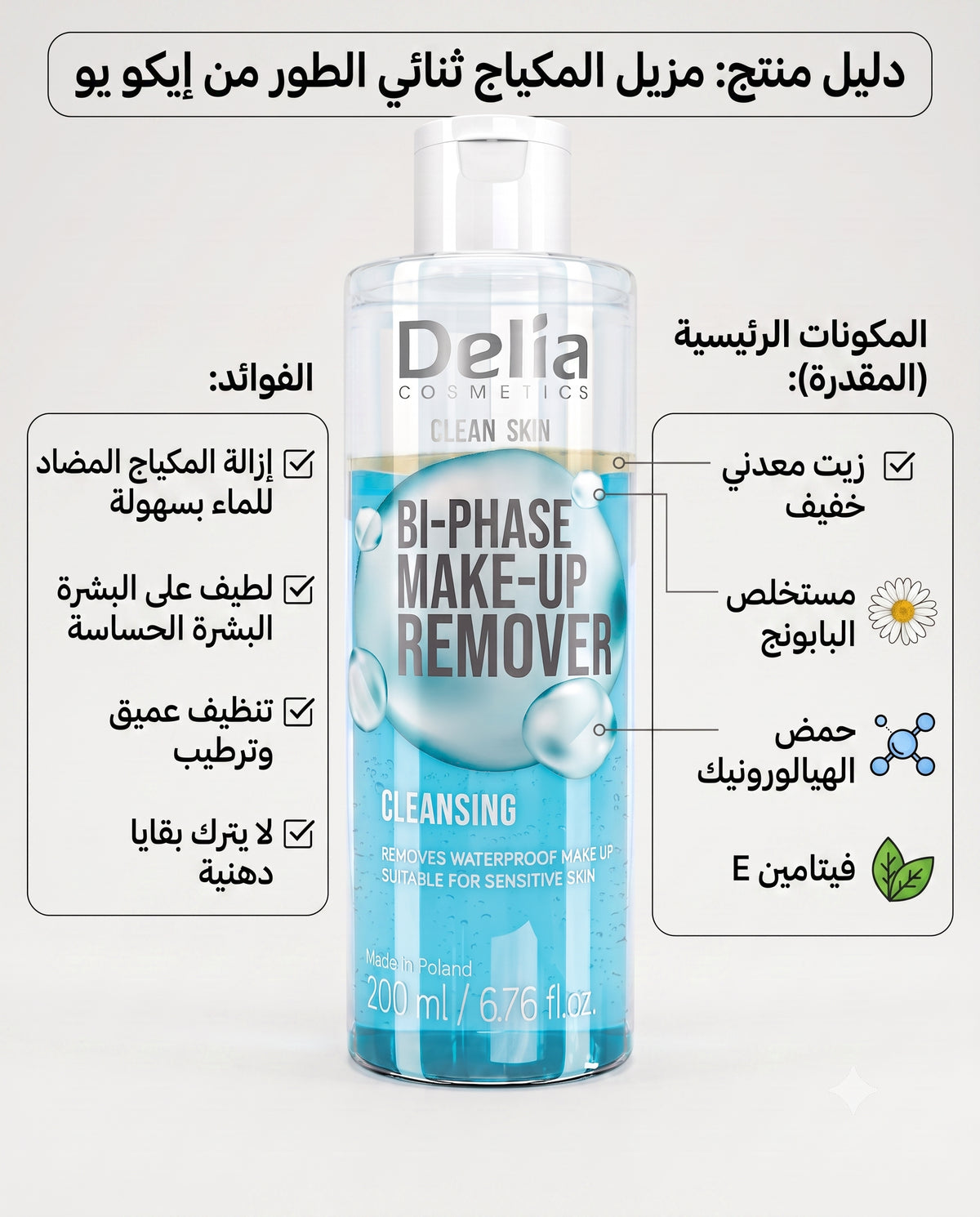 Delia Cosmetics - Clean Skin Bi-Phase Make-Up Remover