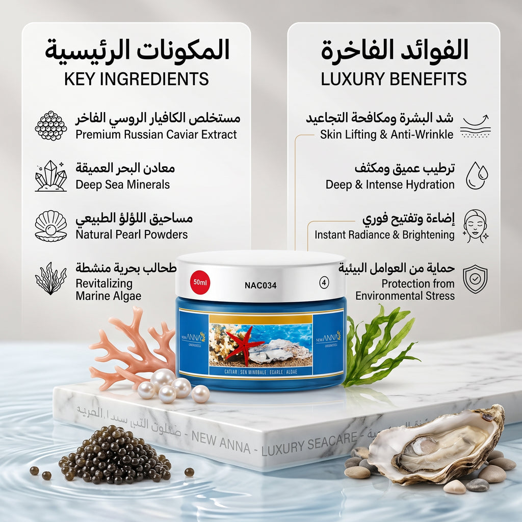 L'ANNA Cosmetics (New Anna Cosmetics) - Caviar, Sea Minerals, Pearls & Algae Face Cream (NAC034)