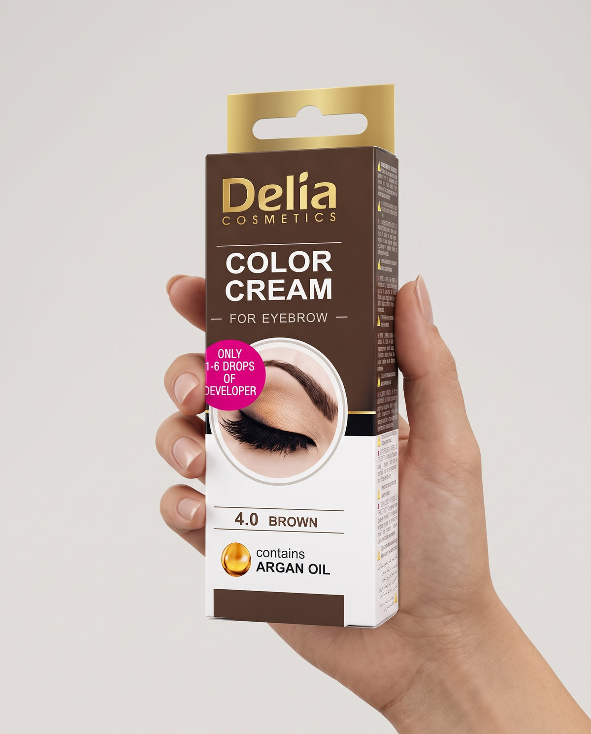 Delia Cosmetics - Color Cream for Eyebrow 4.0 Brown (contains Argan Oil)