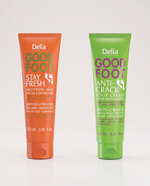 Delia Cosmetics - Good Foot Duo Soin des Pieds : Baume Hydratant Stay Fresh &amp; Crème Anti-Crevasses Anti-Crack