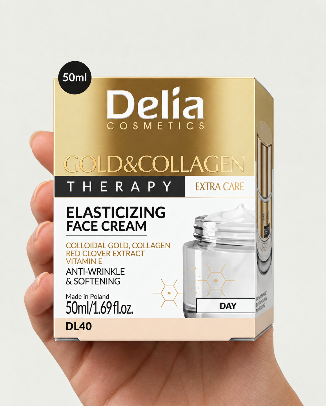 Delia Cosmetics - Gold & Collagen Therapy Extra Care Elasticizing Day Face Cream
